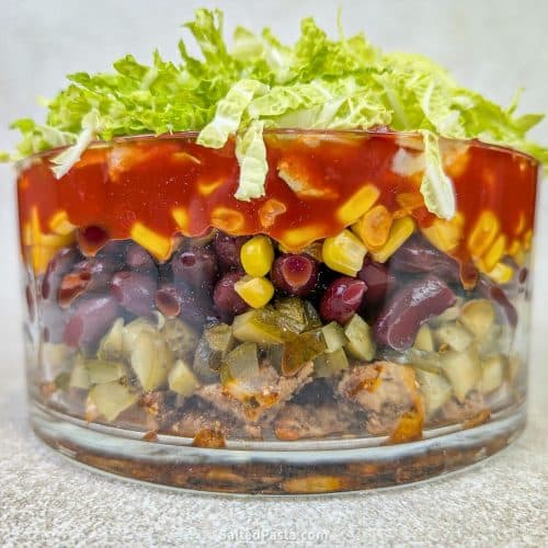 Gyros salad - layered