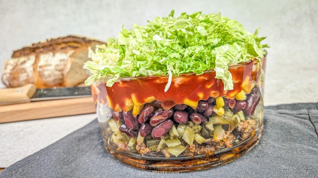 Gyros salad - layered