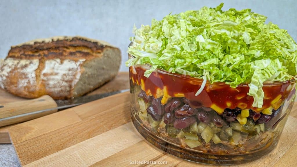 Gyros salad - layered