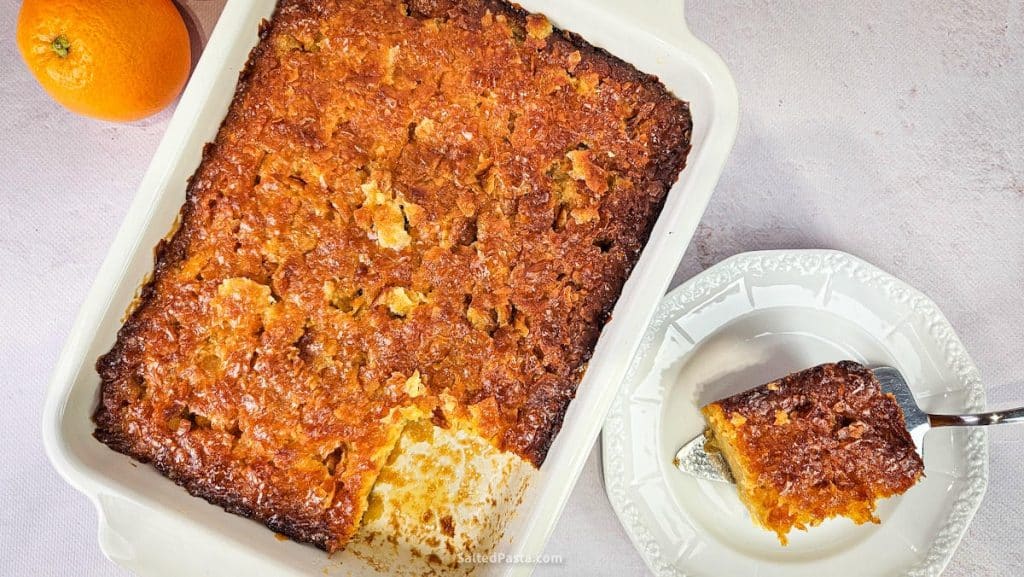 Orange cake - view from top