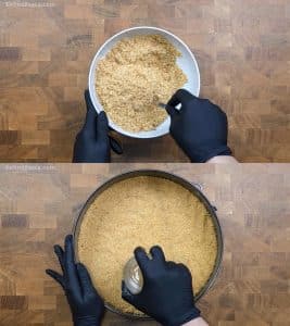 Przygotowanie ciasteczkowego spodu do sernika